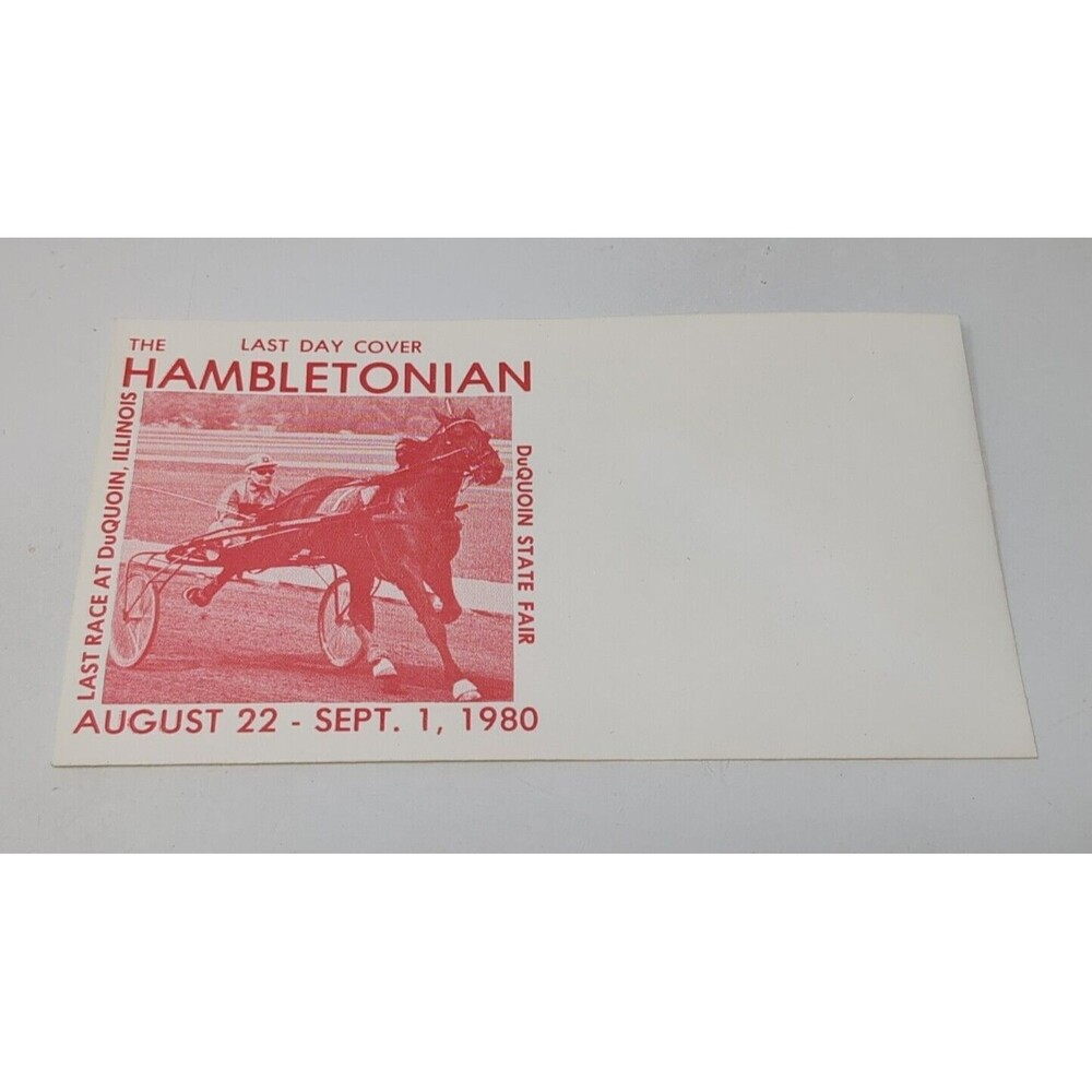 1980 HAMBLETONIAN Harness Racing DuQUOIN Illinois LAST DAY Cover Race Run Red